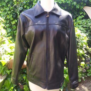 Black FAUX Leather Jacket